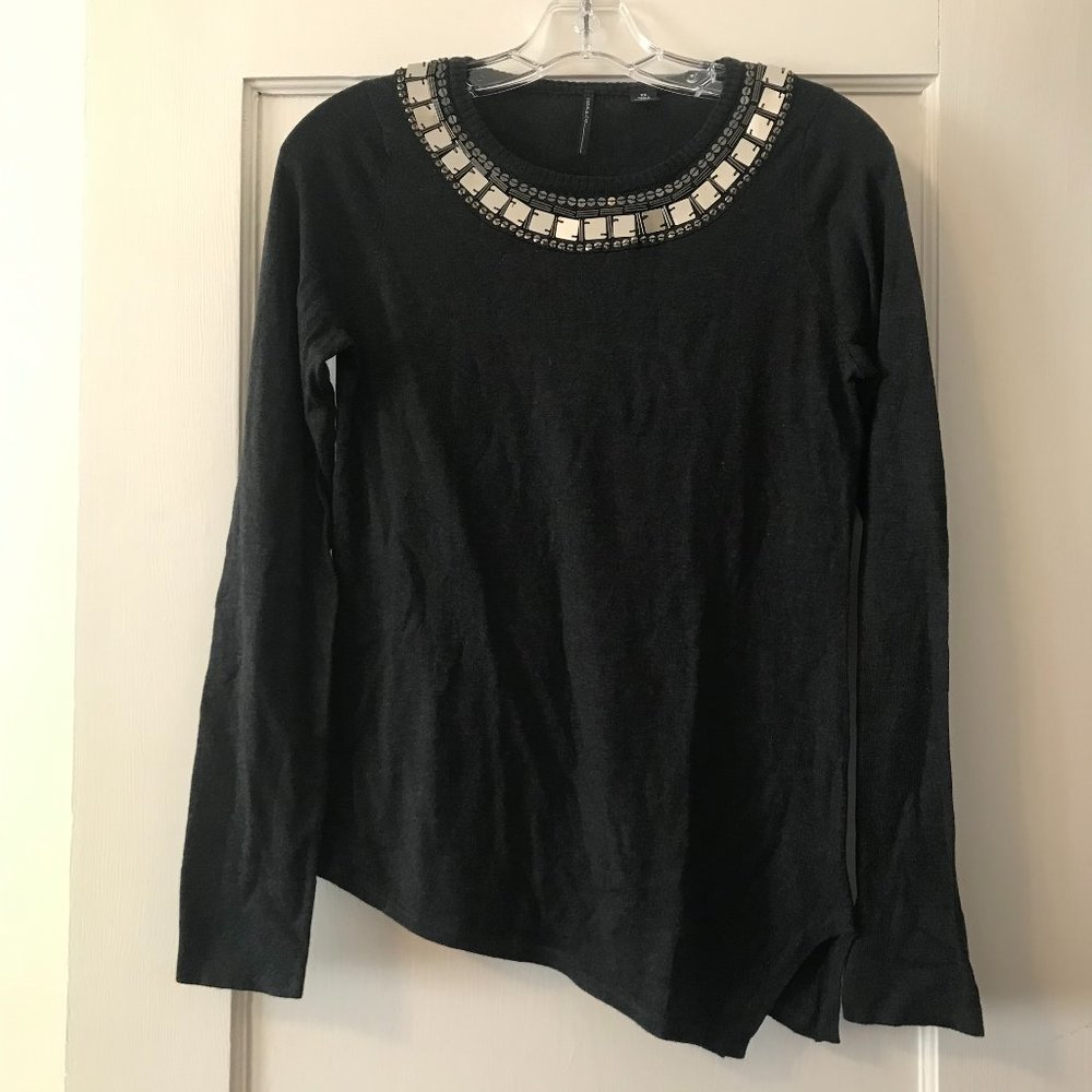 Isda & Co | Metal Collar Trim Sweater - Sz XS